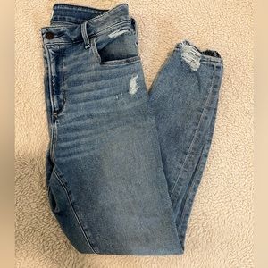 A&F Super Skinny Ankle High Rise Jeans